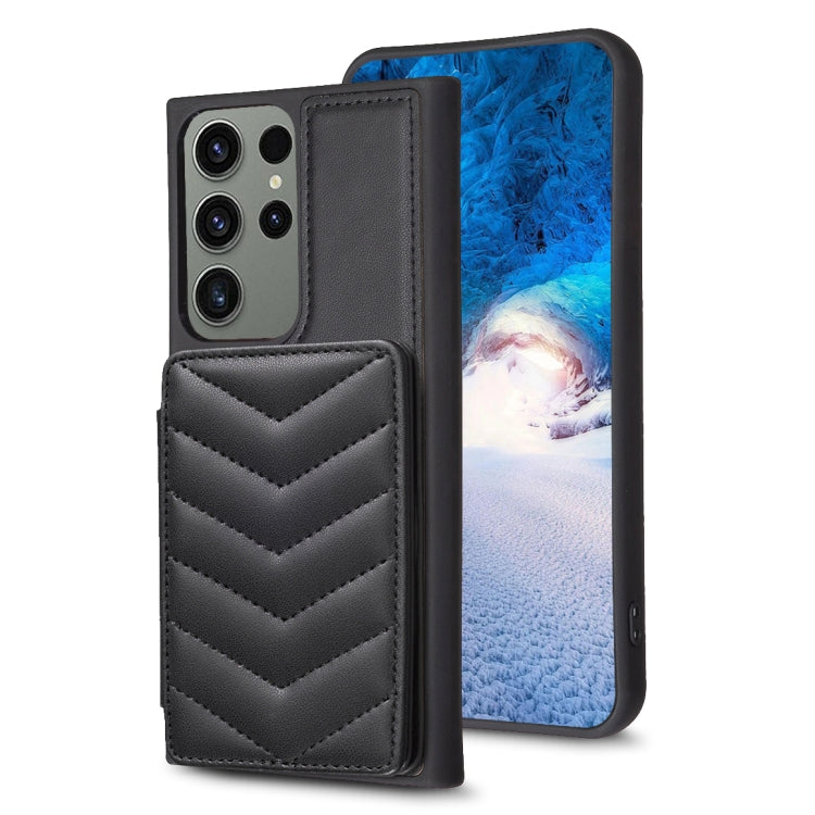 BF26 Wave Pattern Card Bag Holder Phone Case, For Samsung Galaxy S23 Ultra 5G, For Samsung Galaxy A53, For Samsung Galaxy A13 5G / 4G, For Samsung Galaxy S22 Ultra 5G, For Samsung Galaxy S22+ 5G, For Samsung Galaxy S21 FE 5G