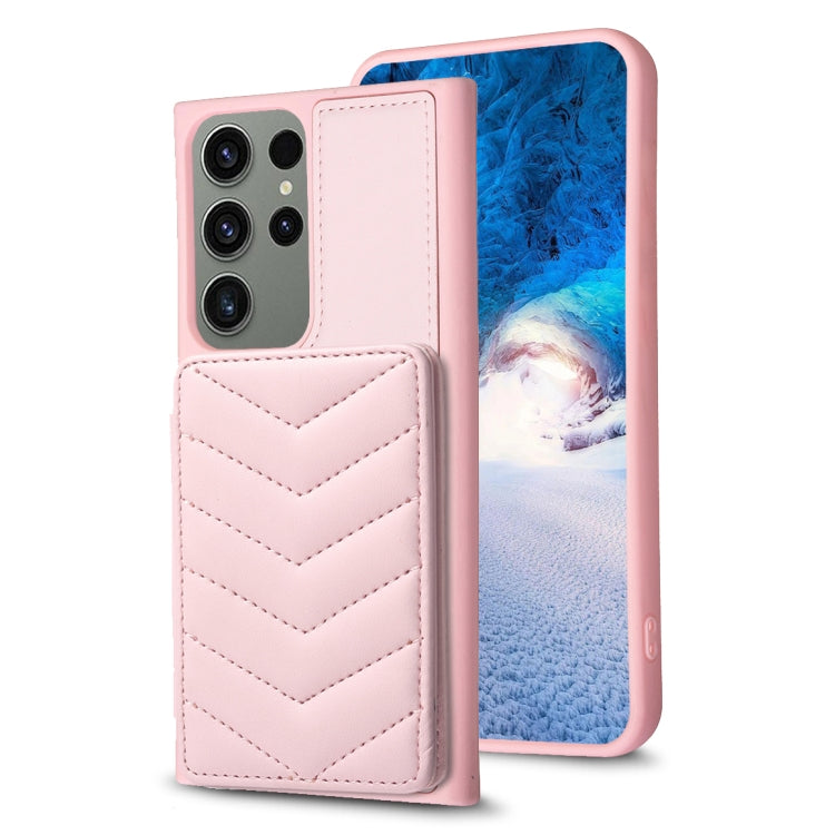 BF26 Wave Pattern Card Bag Holder Phone Case, For Samsung Galaxy S23 Ultra 5G, For Samsung Galaxy A53, For Samsung Galaxy A13 5G / 4G, For Samsung Galaxy S22 Ultra 5G, For Samsung Galaxy S22+ 5G, For Samsung Galaxy S21 FE 5G