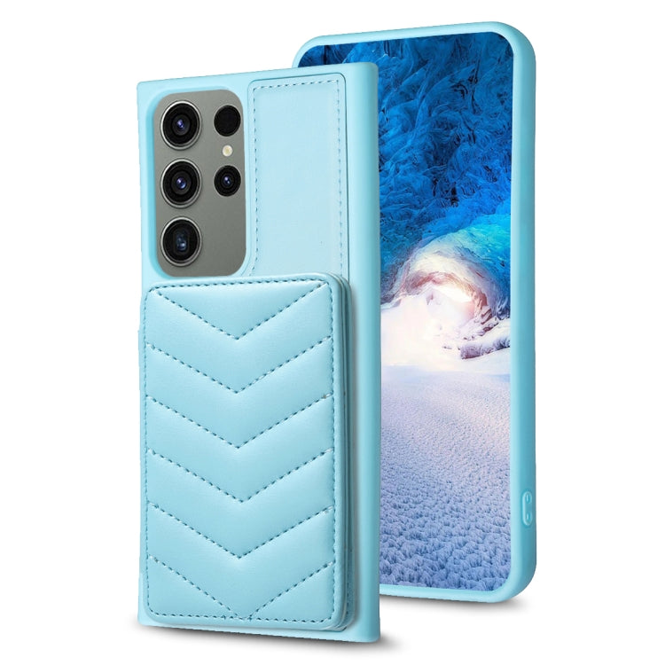 BF26 Wave Pattern Card Bag Holder Phone Case, For Samsung Galaxy S23 Ultra 5G, For Samsung Galaxy A53, For Samsung Galaxy A13 5G / 4G, For Samsung Galaxy S22 Ultra 5G, For Samsung Galaxy S22+ 5G, For Samsung Galaxy S21 FE 5G