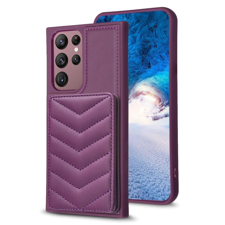 BF26 Wave Pattern Card Bag Holder Phone Case, For Samsung Galaxy S23 Ultra 5G, For Samsung Galaxy A53, For Samsung Galaxy A13 5G / 4G, For Samsung Galaxy S22 Ultra 5G, For Samsung Galaxy S22+ 5G, For Samsung Galaxy S21 FE 5G