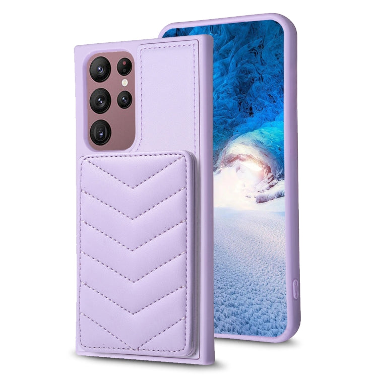 BF26 Wave Pattern Card Bag Holder Phone Case, For Samsung Galaxy S23 Ultra 5G, For Samsung Galaxy A53, For Samsung Galaxy A13 5G / 4G, For Samsung Galaxy S22 Ultra 5G, For Samsung Galaxy S22+ 5G, For Samsung Galaxy S21 FE 5G