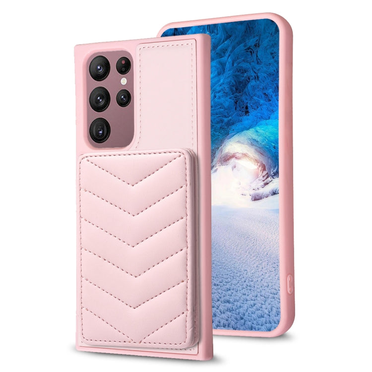 BF26 Wave Pattern Card Bag Holder Phone Case, For Samsung Galaxy S23 Ultra 5G, For Samsung Galaxy A53, For Samsung Galaxy A13 5G / 4G, For Samsung Galaxy S22 Ultra 5G, For Samsung Galaxy S22+ 5G, For Samsung Galaxy S21 FE 5G