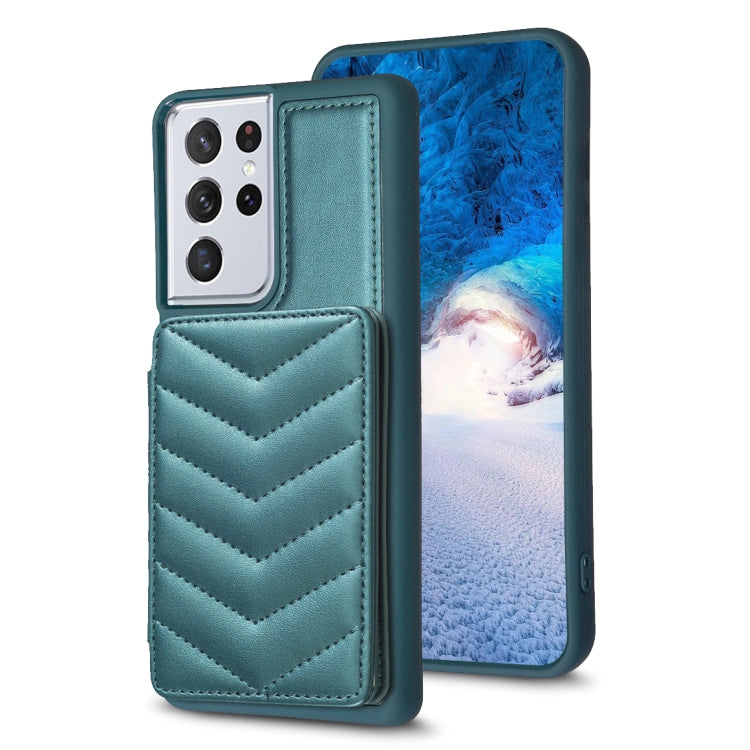 BF26 Wave Pattern Card Bag Holder Phone Case, For Samsung Galaxy A52 5G / 4G, For Samsung Galaxy S21 5G, For Samsung Galaxy S21+ 5G, For Samsung Galaxy S21 Ultra 5G, For Samsug Galaxy A12