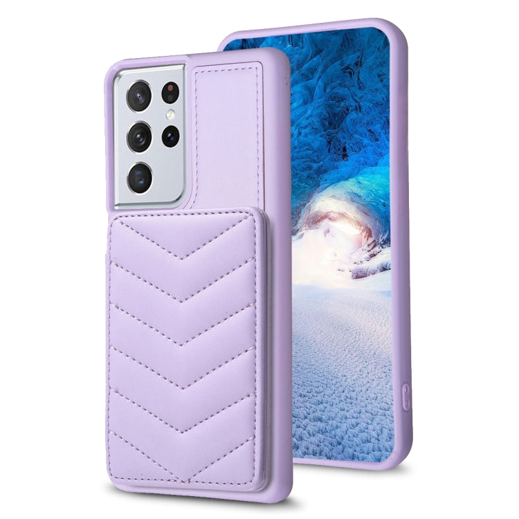BF26 Wave Pattern Card Bag Holder Phone Case, For Samsung Galaxy A52 5G / 4G, For Samsung Galaxy S21 5G, For Samsung Galaxy S21+ 5G, For Samsung Galaxy S21 Ultra 5G, For Samsug Galaxy A12
