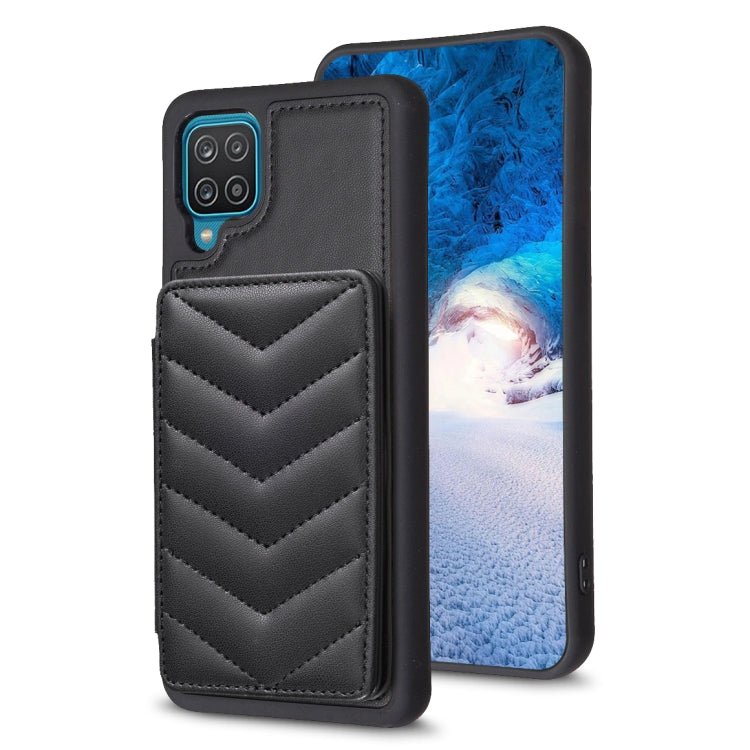 BF26 Wave Pattern Card Bag Holder Phone Case, For Samsung Galaxy A52 5G / 4G, For Samsung Galaxy S21 5G, For Samsung Galaxy S21+ 5G, For Samsung Galaxy S21 Ultra 5G, For Samsug Galaxy A12