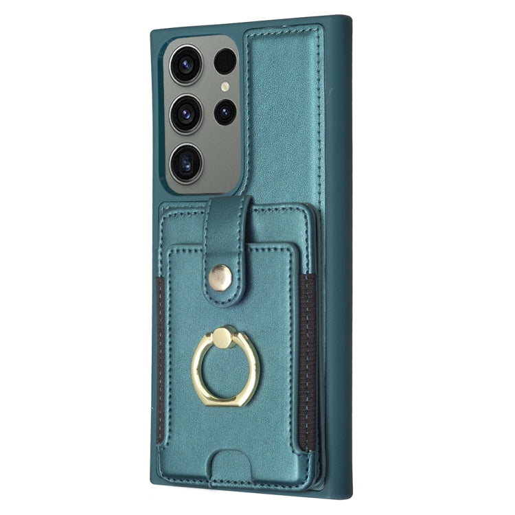 BF27 Metal Ring Card Bag Holder Phone Case, For Samsung Galaxy S23 Ultra 5G, For Samsung Galaxy A53, For Samsung Galaxy A13 5G / 4G, For Samsung Galaxy S22 Ultra 5G, For Samsung Galaxy S22+ 5G, For Samsung Galaxy S21 FE 5G