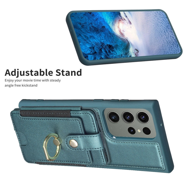 BF27 Metal Ring Card Bag Holder Phone Case, For Samsung Galaxy S23 Ultra 5G, For Samsung Galaxy A53, For Samsung Galaxy A13 5G / 4G, For Samsung Galaxy S22 Ultra 5G, For Samsung Galaxy S22+ 5G, For Samsung Galaxy S21 FE 5G