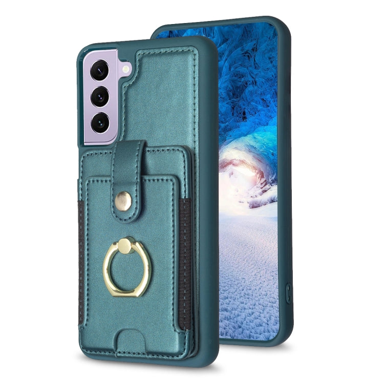 BF27 Metal Ring Card Bag Holder Phone Case, For Samsung Galaxy S23 Ultra 5G, For Samsung Galaxy A53, For Samsung Galaxy A13 5G / 4G, For Samsung Galaxy S22 Ultra 5G, For Samsung Galaxy S22+ 5G, For Samsung Galaxy S21 FE 5G