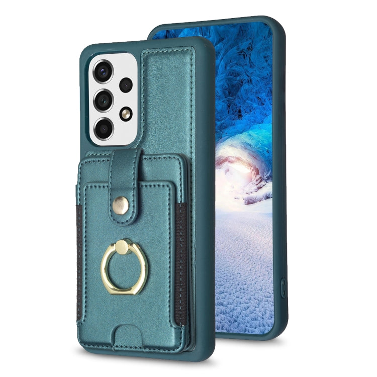 BF27 Metal Ring Card Bag Holder Phone Case, For Samsung Galaxy A52 5G / 4G, For Samsung Galaxy S21 5G, For Samsung Galaxy S21+ 5G, For Samsung Galaxy S21 Ultra 5G, For Samsug Galaxy A12