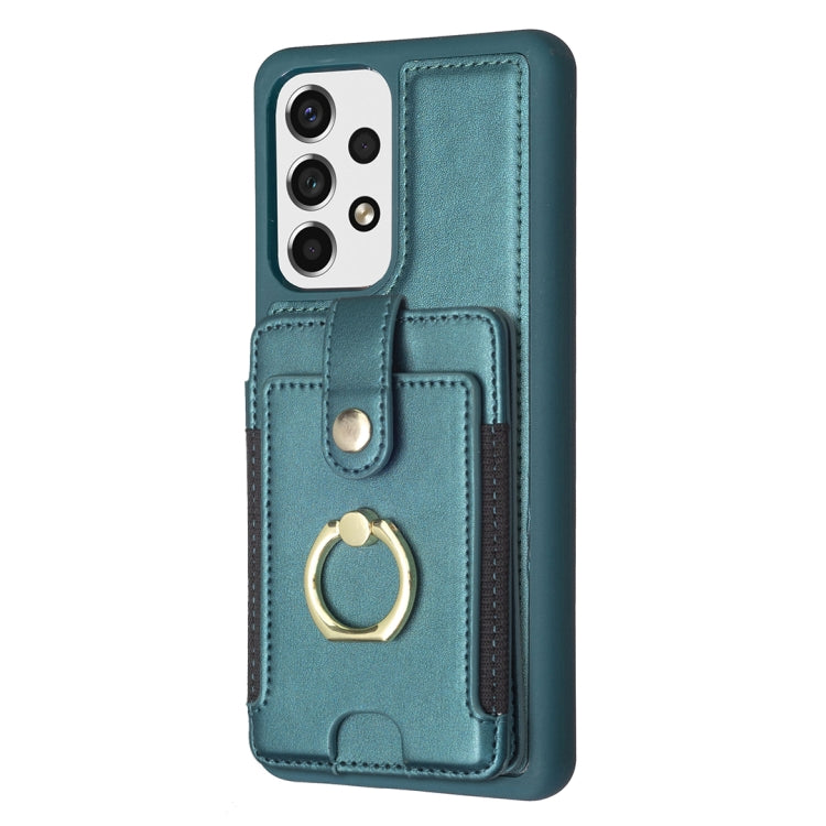 BF27 Metal Ring Card Bag Holder Phone Case, For Samsung Galaxy A52 5G / 4G, For Samsung Galaxy S21 5G, For Samsung Galaxy S21+ 5G, For Samsung Galaxy S21 Ultra 5G, For Samsug Galaxy A12