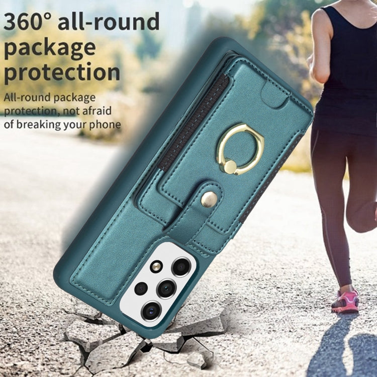 BF27 Metal Ring Card Bag Holder Phone Case, For Samsung Galaxy A52 5G / 4G, For Samsung Galaxy S21 5G, For Samsung Galaxy S21+ 5G, For Samsung Galaxy S21 Ultra 5G, For Samsug Galaxy A12