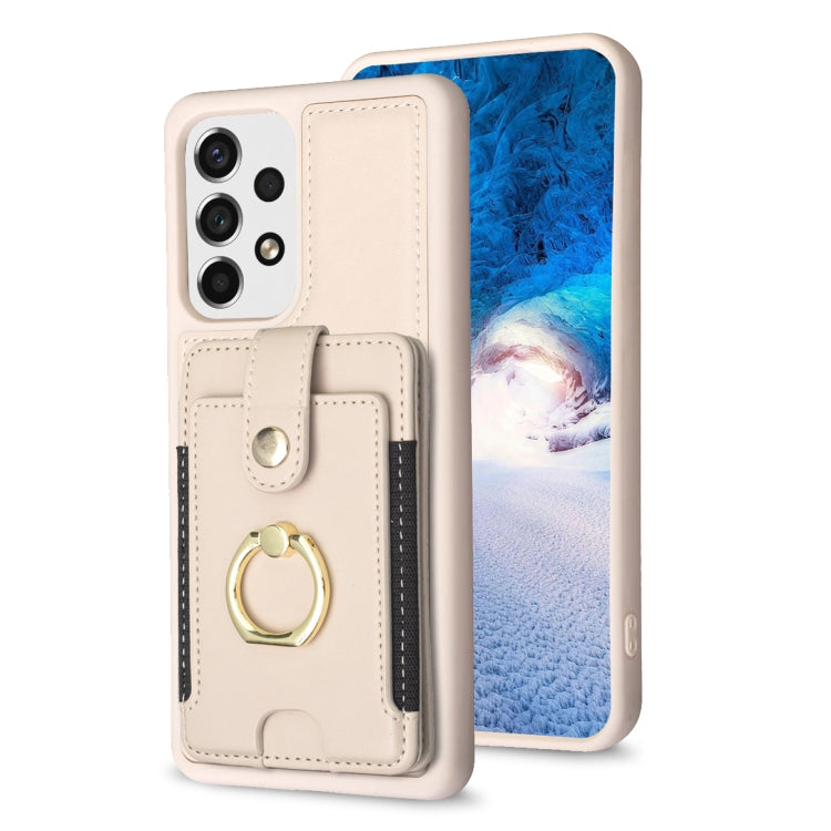 BF27 Metal Ring Card Bag Holder Phone Case, For Samsung Galaxy A52 5G / 4G, For Samsung Galaxy S21 5G, For Samsung Galaxy S21+ 5G, For Samsung Galaxy S21 Ultra 5G, For Samsug Galaxy A12