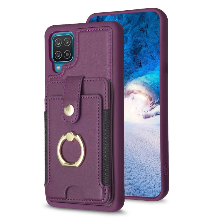 BF27 Metal Ring Card Bag Holder Phone Case, For Samsung Galaxy A52 5G / 4G, For Samsung Galaxy S21 5G, For Samsung Galaxy S21+ 5G, For Samsung Galaxy S21 Ultra 5G, For Samsug Galaxy A12
