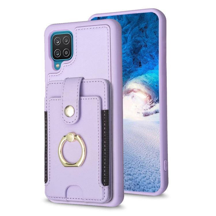 BF27 Metal Ring Card Bag Holder Phone Case, For Samsung Galaxy A52 5G / 4G, For Samsung Galaxy S21 5G, For Samsung Galaxy S21+ 5G, For Samsung Galaxy S21 Ultra 5G, For Samsug Galaxy A12