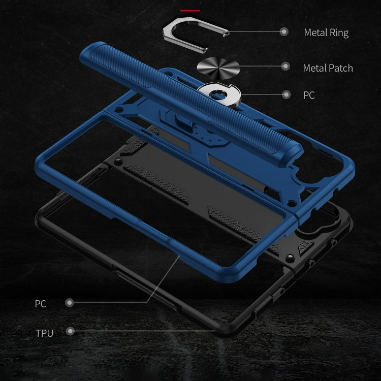 Shockproof TPU + PC Phone Case with Protective Strap, For Samsung Galaxy Z Fold5