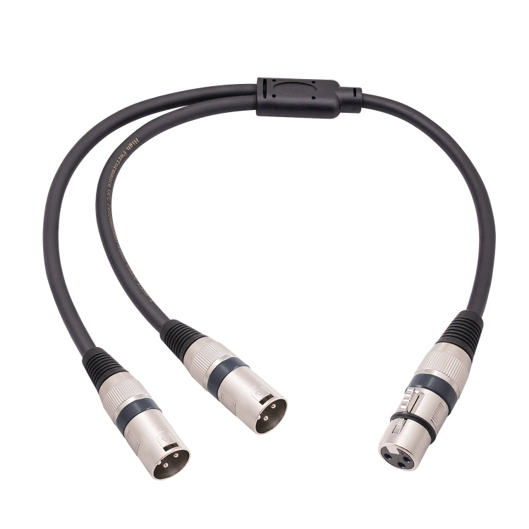 2055YMMF-05 XLR 3pin Female to Dual Male Audio Cable, Length: 50cm, XLR F to Dual M (Black+Red), XLR F to Dual M (Black+Blue), XLR F to Dual M (Black)