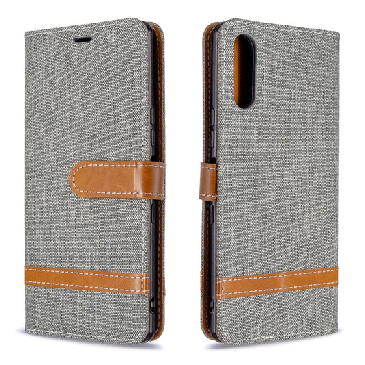 Color Matching Denim Texture Horizontal Flip Leather Case with Holder & Card Slots & Wallet & Lanyard, For Sony Xperia L4