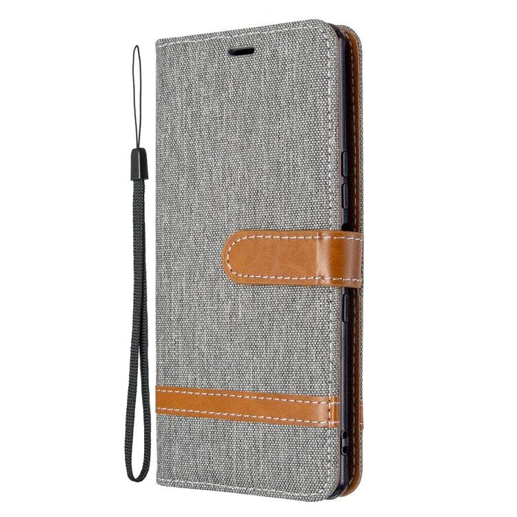 Color Matching Denim Texture Horizontal Flip Leather Case with Holder & Card Slots & Wallet & Lanyard, For Sony Xperia L4