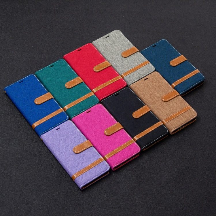 Color Matching Denim Texture Horizontal Flip Leather Case with Holder & Card Slots & Wallet & Lanyard, For Sony Xperia L4