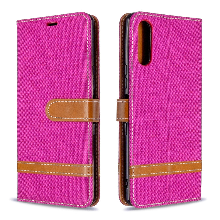 Color Matching Denim Texture Horizontal Flip Leather Case with Holder & Card Slots & Wallet & Lanyard, For Sony Xperia L4