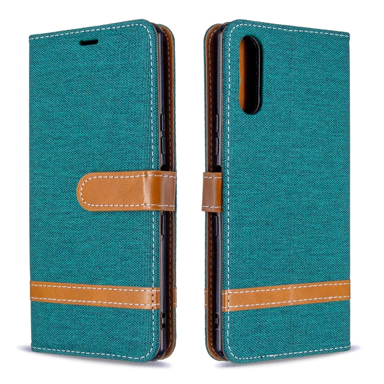 Color Matching Denim Texture Horizontal Flip Leather Case with Holder & Card Slots & Wallet & Lanyard, For Sony Xperia L4