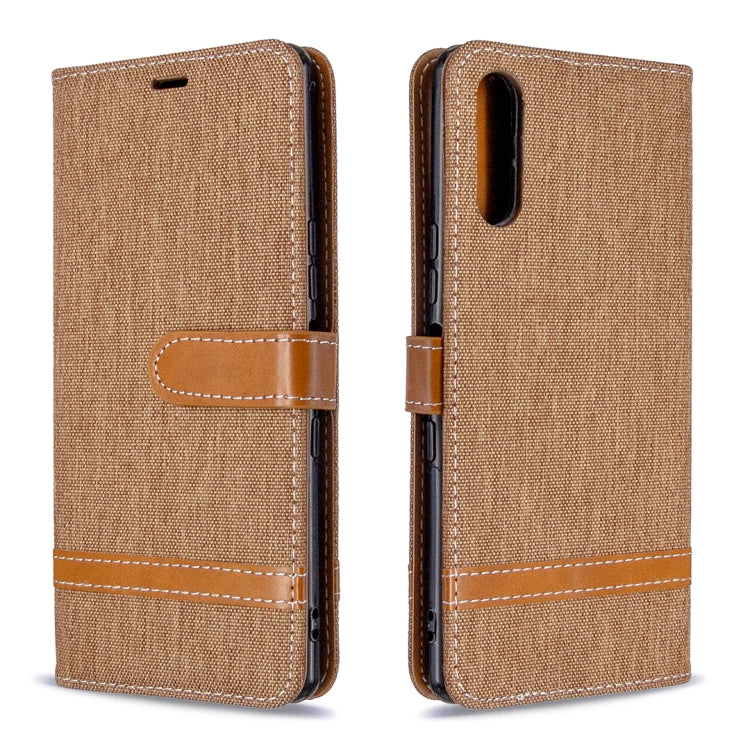 Color Matching Denim Texture Horizontal Flip Leather Case with Holder & Card Slots & Wallet & Lanyard, For Sony Xperia L4