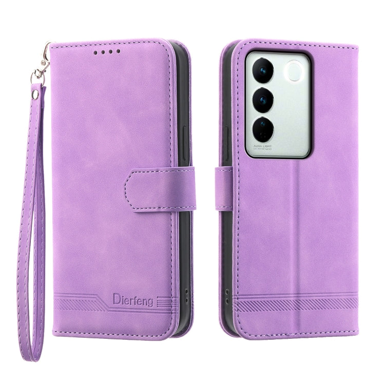 Dierfeng Dream Line Leather Phone Case, For vivo Y36, For vivo Y78, For vivo Y02a, For vivo Y56, For vivo V27