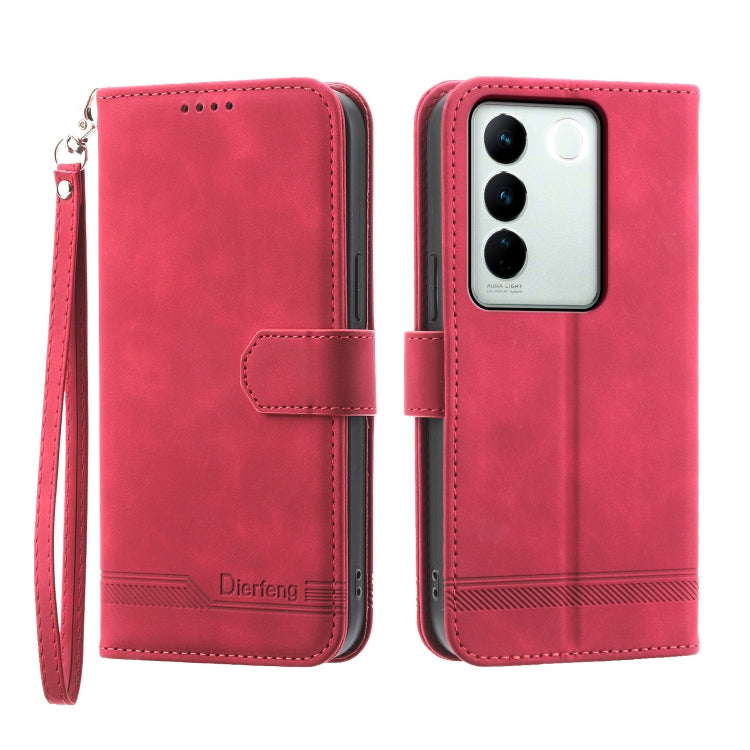 Dierfeng Dream Line Leather Phone Case, For vivo Y36, For vivo Y78, For vivo Y02a, For vivo Y56, For vivo V27