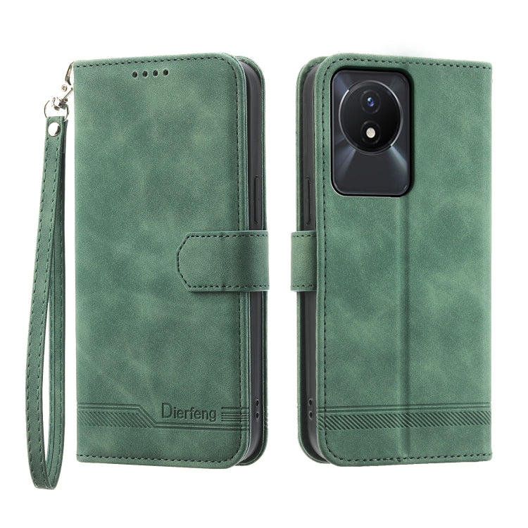 Dierfeng Dream Line Leather Phone Case, For vivo Y36, For vivo Y78, For vivo Y02a, For vivo Y56, For vivo V27