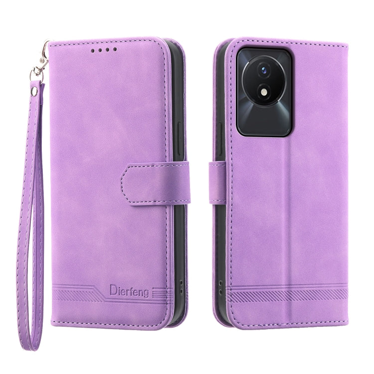 Dierfeng Dream Line Leather Phone Case, For vivo Y36, For vivo Y78, For vivo Y02a, For vivo Y56, For vivo V27