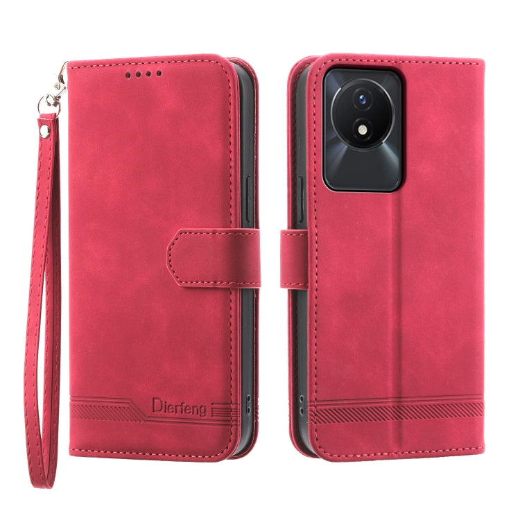 Dierfeng Dream Line Leather Phone Case, For vivo Y36, For vivo Y78, For vivo Y02a, For vivo Y56, For vivo V27