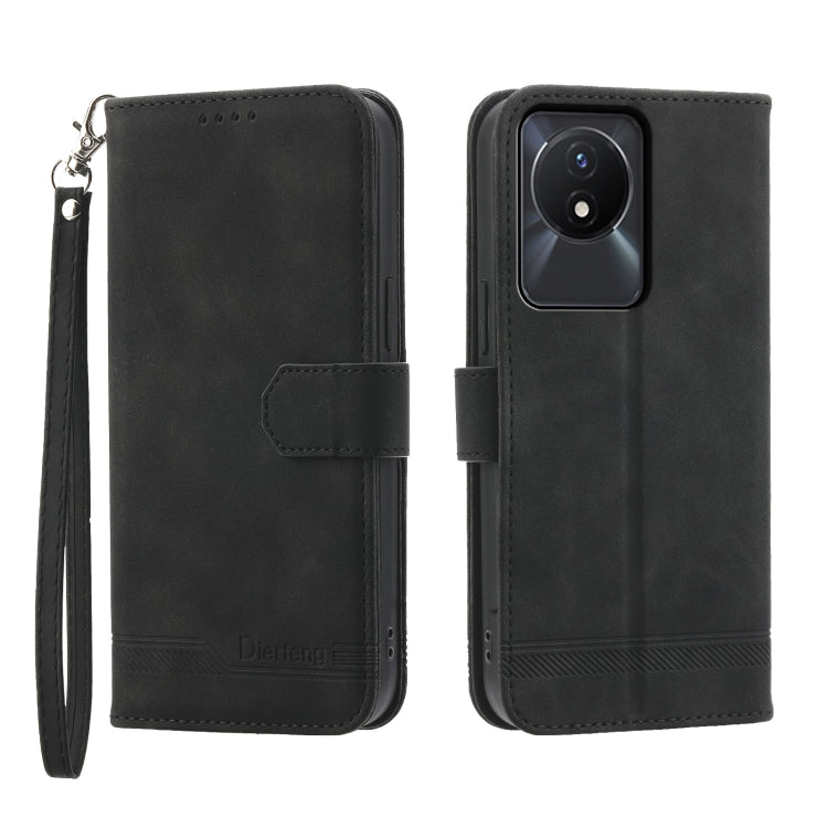 Dierfeng Dream Line Leather Phone Case, For vivo Y36, For vivo Y78, For vivo Y02a, For vivo Y56, For vivo V27