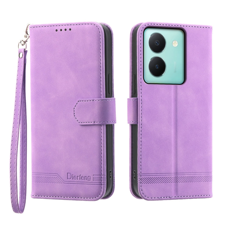 Dierfeng Dream Line Leather Phone Case, For vivo Y36, For vivo Y78, For vivo Y02a, For vivo Y56, For vivo V27