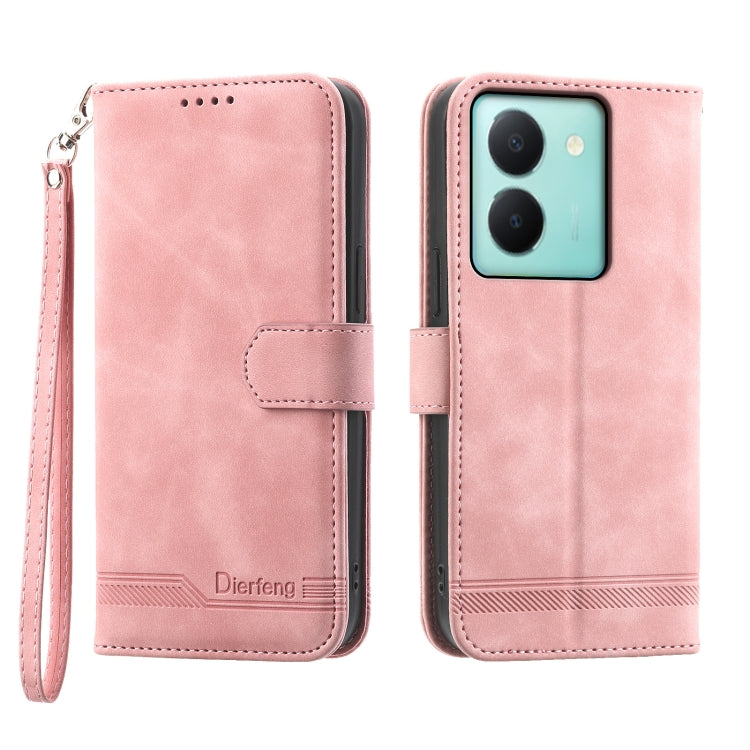 Dierfeng Dream Line Leather Phone Case, For vivo Y36, For vivo Y78, For vivo Y02a, For vivo Y56, For vivo V27