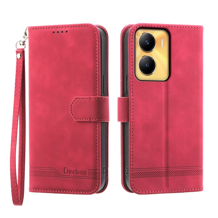 Dierfeng Dream Line Leather Phone Case, For vivo Y36, For vivo Y78, For vivo Y02a, For vivo Y56, For vivo V27