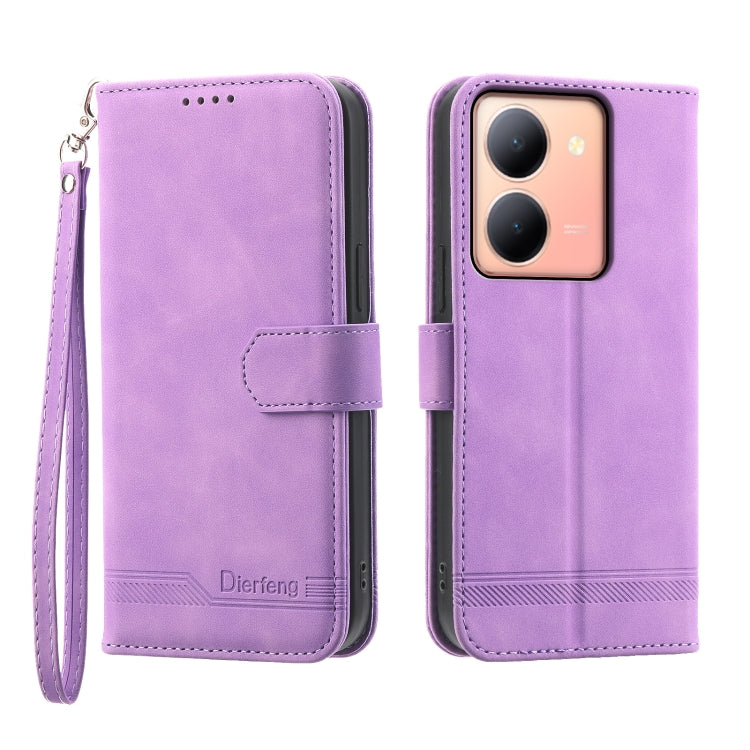 Dierfeng Dream Line Leather Phone Case, For vivo Y36, For vivo Y78, For vivo Y02a, For vivo Y56, For vivo V27
