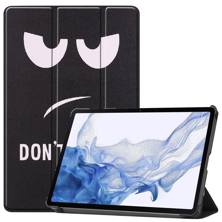 Custer Painted 3-Fold Holder Smart Leather Tablet Case, For Samsung Galaxy Tab S9 FE / S10 FE, For Samsung Galaxy Tab S9 FE+ / S10+, For Samsung Galaxy Tab S9