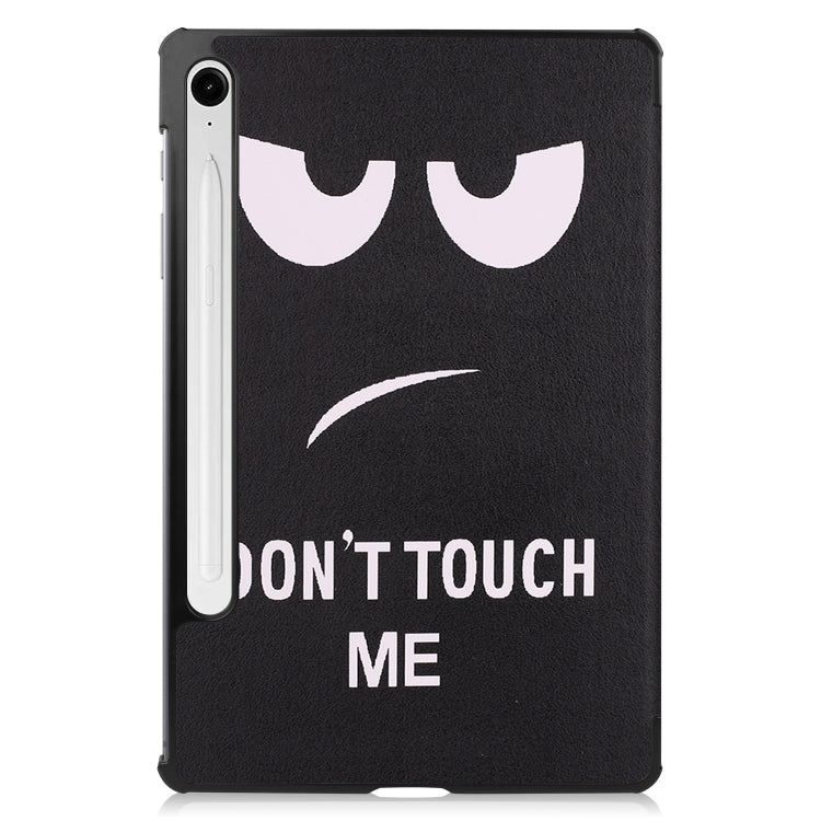 Custer Painted 3-Fold Holder Smart Leather Tablet Case, For Samsung Galaxy Tab S9 FE / S10 FE, For Samsung Galaxy Tab S9 FE+ / S10+, For Samsung Galaxy Tab S9