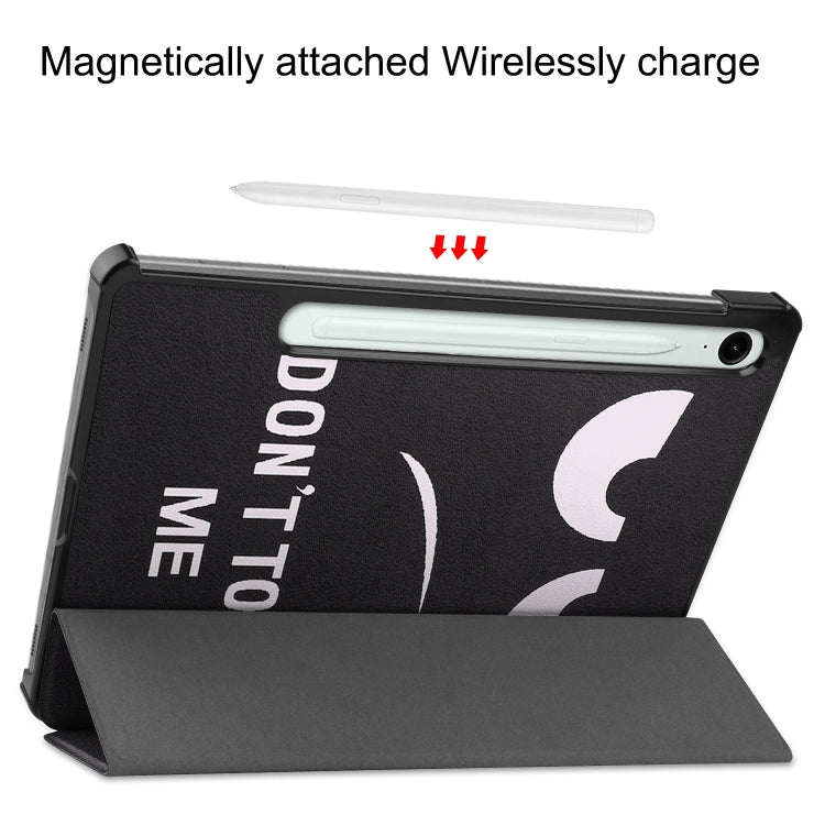 Custer Painted 3-Fold Holder Smart Leather Tablet Case, For Samsung Galaxy Tab S9 FE / S10 FE, For Samsung Galaxy Tab S9 FE+ / S10+, For Samsung Galaxy Tab S9