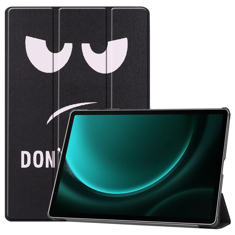 Custer Painted 3-Fold Holder Smart Leather Tablet Case, For Samsung Galaxy Tab S9 FE / S10 FE, For Samsung Galaxy Tab S9 FE+ / S10+, For Samsung Galaxy Tab S9