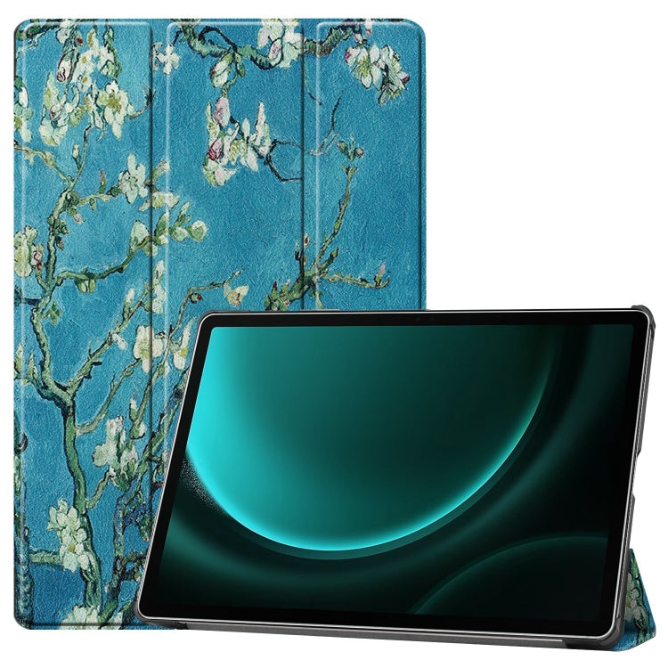 Custer Painted 3-Fold Holder Smart Leather Tablet Case, For Samsung Galaxy Tab S9 FE / S10 FE, For Samsung Galaxy Tab S9 FE+ / S10+, For Samsung Galaxy Tab S9