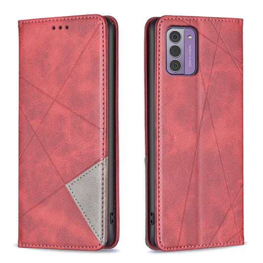Rhombus Texture Magnetic Leather Phone Case, For Nokia G42, For Nokia C110, For Nokia G310, For Nokia C02