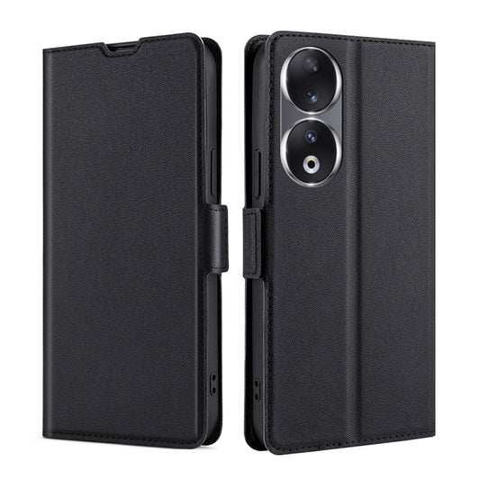 Ultra-thin Voltage Side Buckle Horizontal Flip Leather Phone Case, For Honor 90 5G