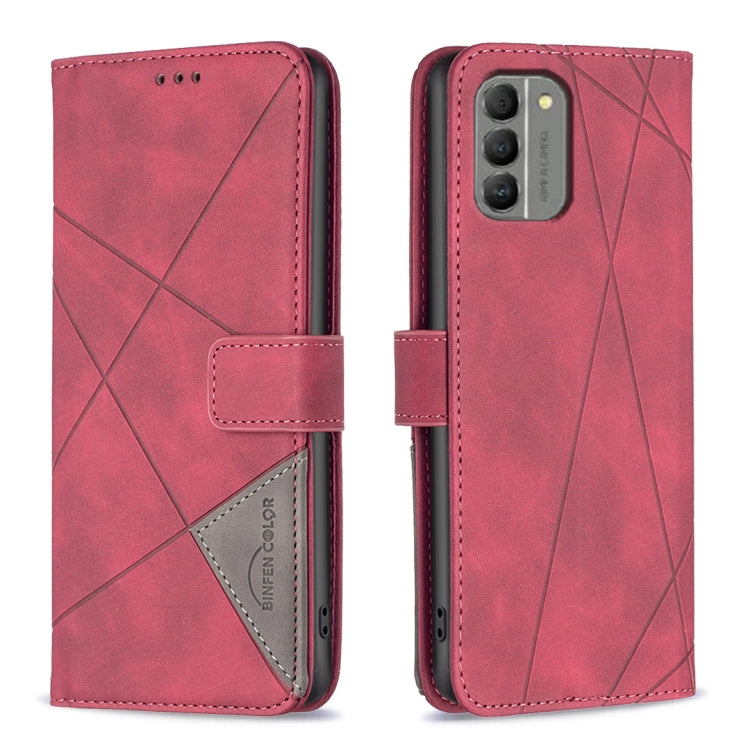 Magnetic Buckle Rhombus Texture Leather Phone Case, For Nokia G310, For Nokia G42, For Nokia C110, For Nokia C02