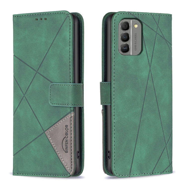 Magnetic Buckle Rhombus Texture Leather Phone Case, For Nokia G310, For Nokia G42, For Nokia C110, For Nokia C02