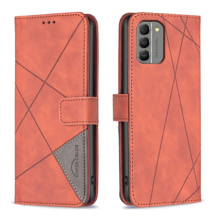 Magnetic Buckle Rhombus Texture Leather Phone Case, For Nokia G310, For Nokia G42, For Nokia C110, For Nokia C02