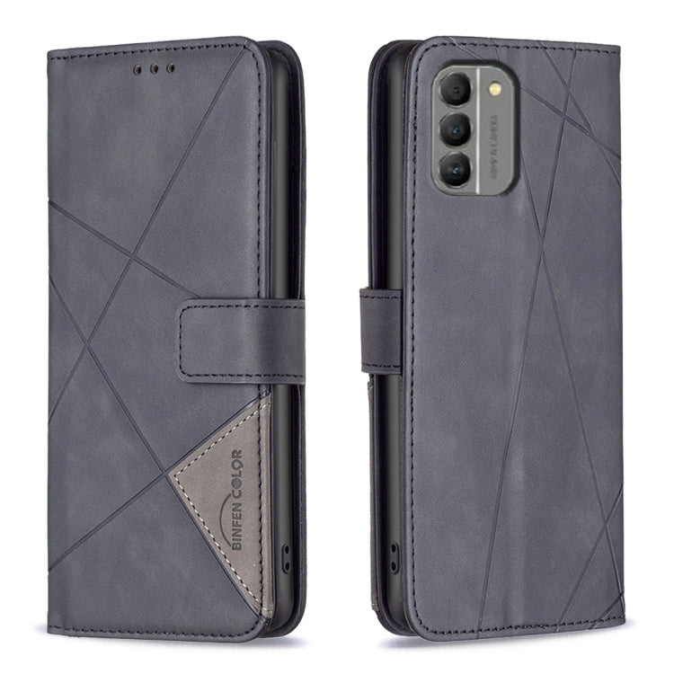 Magnetic Buckle Rhombus Texture Leather Phone Case, For Nokia G310, For Nokia G42, For Nokia C110, For Nokia C02