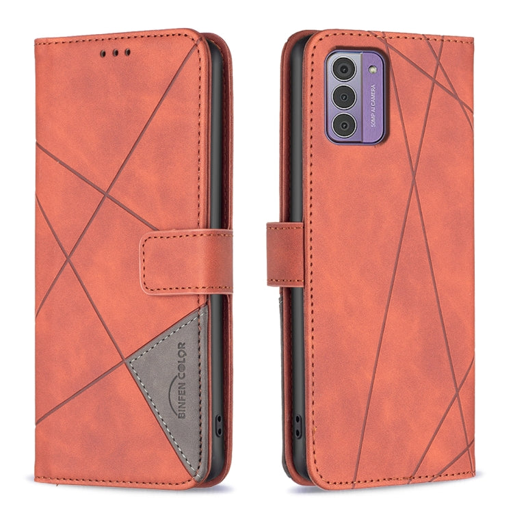 Magnetic Buckle Rhombus Texture Leather Phone Case, For Nokia G310, For Nokia G42, For Nokia C110, For Nokia C02