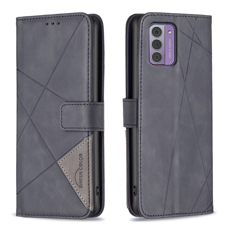 Magnetic Buckle Rhombus Texture Leather Phone Case, For Nokia G310, For Nokia G42, For Nokia C110, For Nokia C02