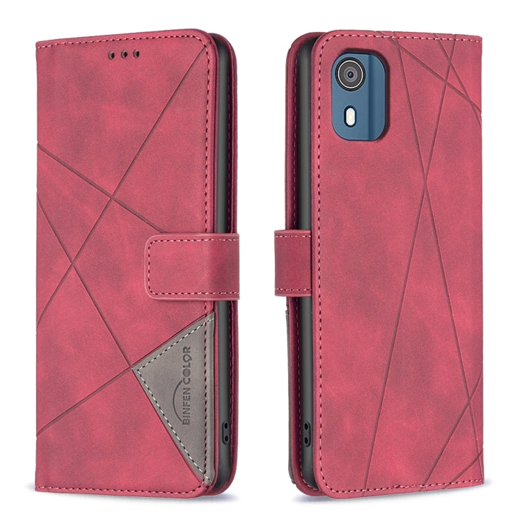 Magnetic Buckle Rhombus Texture Leather Phone Case, For Nokia G310, For Nokia G42, For Nokia C110, For Nokia C02